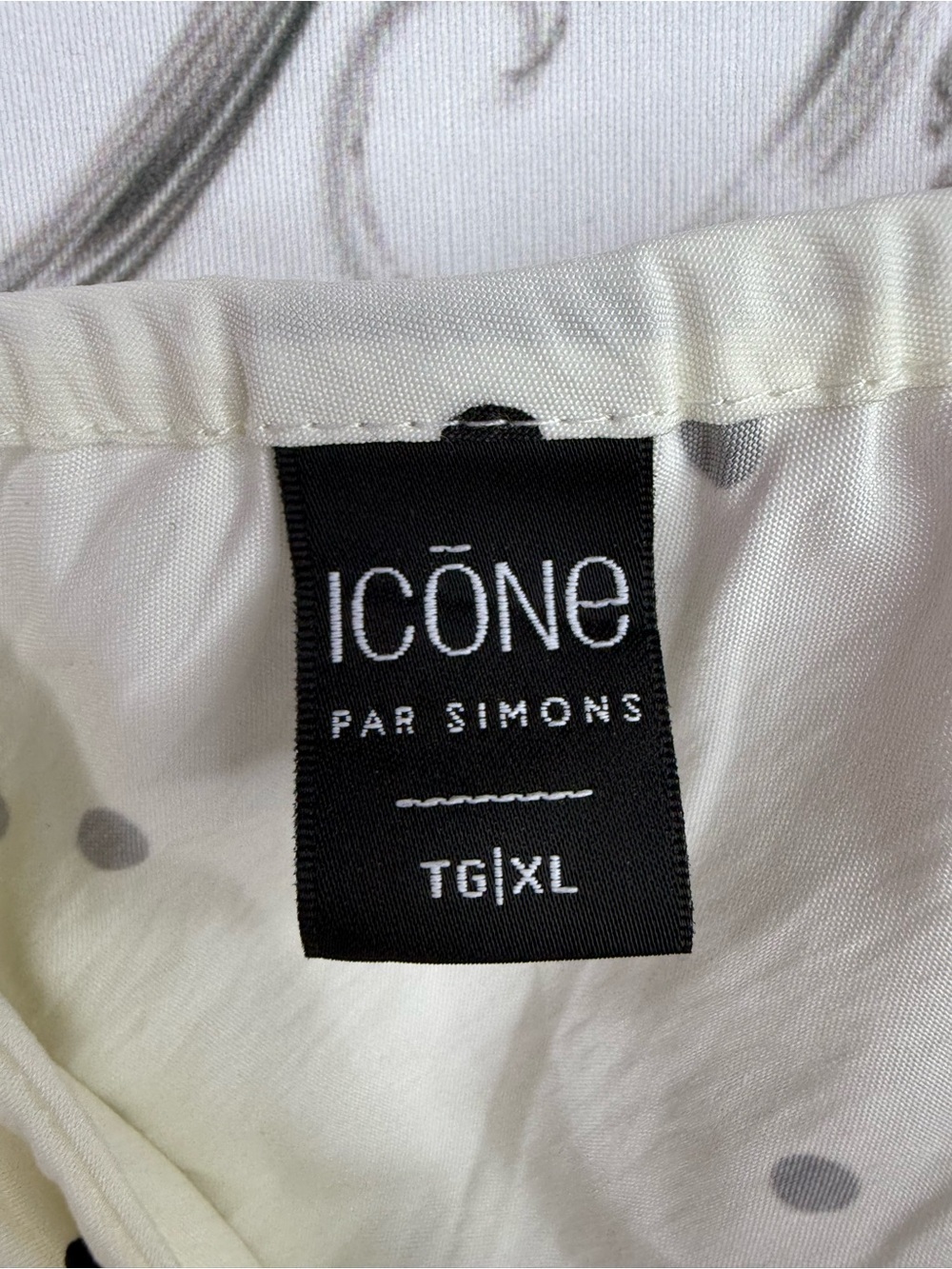 Simons ICONE dress dotted Cream Slip Dress with Black Polka Dots - Picture 8 of 11